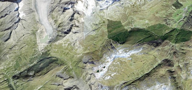 Satellite map of Furka Pass, Switzerland