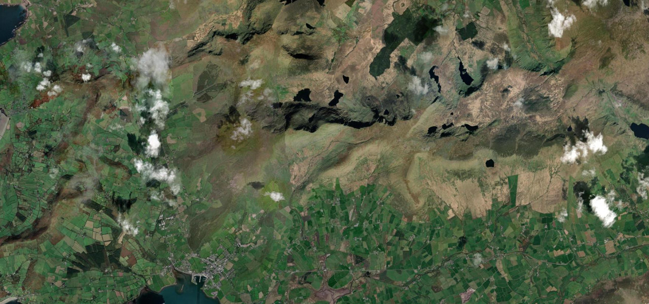 Satellite map of Conor Pass, Ireland