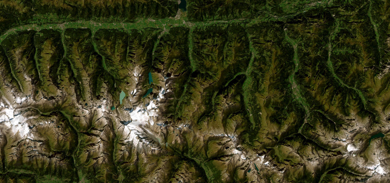 Satellite map of Grossglockner High Alpine Road, Austria