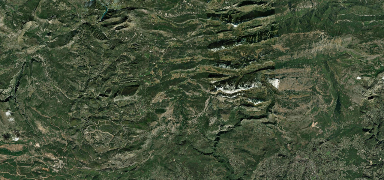 Satellite map of Route Napoleon (Grasse to Castellane), France