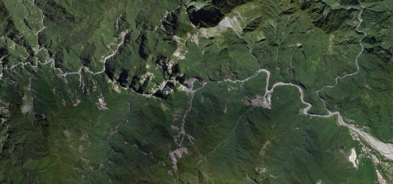 Satellite map of Taroko Gorge Central Cross-Island, Taiwan
